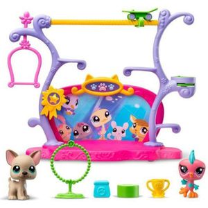 BANDAI - Littlest Pet Shop - Pets Got Talent Speelset - Speelset met 2 dieren, decor en accessoires - BF00558