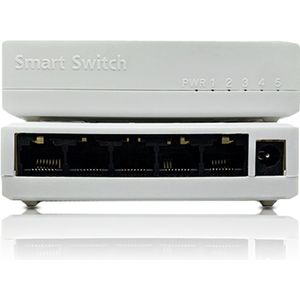 Gloovon® - NSX320G - Netwerk Switch - Unmanaged - 1000MB - 5 Poorten - Netwerk Splitter - Wit