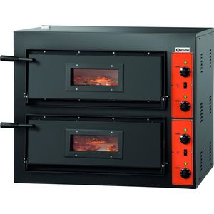 Pizza Oven Dubbel Elektrisch | 2 x 4 Pizza's ÃƒËœ30cm | 380V | 8,4kW | 890x880x(H)750mm