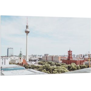 Vlag - Duitse Stad met Mooie Gebouwen - 120x80 cm Foto op Polyester Vlag