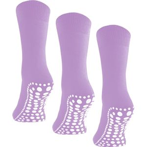 Budino Huissokken set - Antislip sokken - 3 paar - maat 43-46 - Lila Paars
