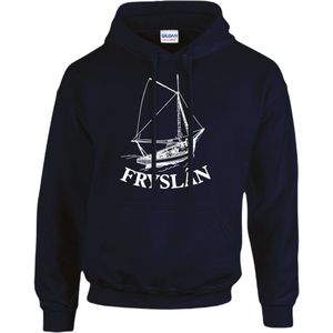 Hooded sweater Fryslân zeilboot (hoodie unisex) Friesland maat M