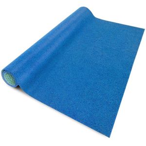 FLOORDIREKT Gazontapijt Farbwunder - Blauw - Ideaal voor Balkon en Terras - 100 x 400 cm