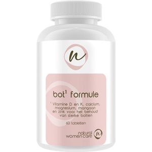 Natural Women Care - Bot Formule - Calcium, Magnesium, Zink, Mangaan, verrijkt met vitamine D & K2 en met Collageen type 2