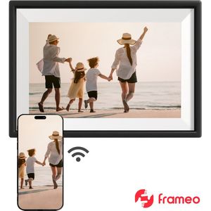 Digitale Fotolijst met WiFi - 10.1 Inch Fotokader - Frameo App - IPS Touchscreen Scherm - 32GB - Full HD - Zwart Digitaal Fotolijstje