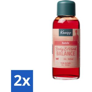 2 x Kneipp - Badolie - Body & Mind Balance - Iris & Vetiver - 100 ml - Badproduct - Badolie - Ontspanning - Stressvermindering - Aromatherapie