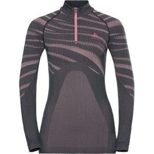Odlo - Termo Top - turtle neck - long sleeve -  half zip - Dames - Roze - maat L