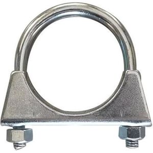 Metalen Uitlaatklem Buisklem Buisbeugelklem Universele U-Beugel M8 U-Bouten - Binnendiameter 25 mm, Hoogte 55 mm