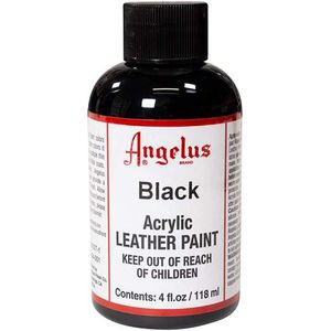 Angelus Leather Acrylic Paint - textielverf voor leren stoffen - acrylbasis - Black - 118ml