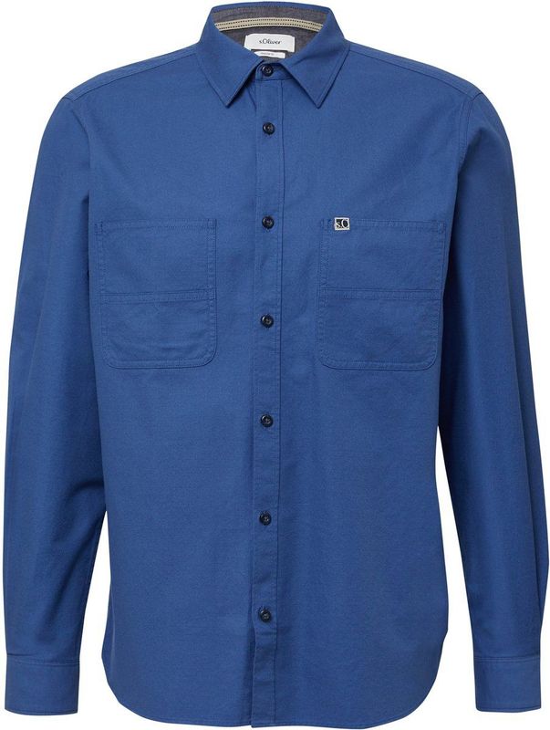 Shirt - Katoenen Overhemd - Met Structuur - Klassieke Kent-kraag - Met Borstzakje