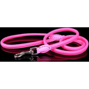 Dog's Companion - Leren Hondenriem - Lengte: 120 cm x 8 mm - Roze