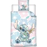 Disney - Lilo & Stitch - Dekbedovertrek - Multikleur - 140 x 200 cm + 65 x 65 cm - Polykatoen