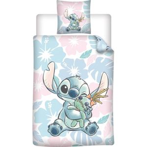 Disney - Lilo & Stitch - Dekbedovertrek - Multikleur - 140 x 200 cm + 65 x 65 cm - Polykatoen
