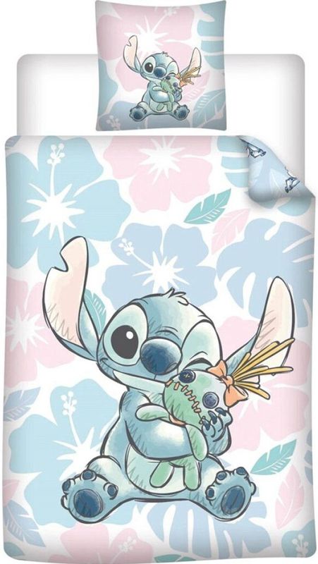 Disney - Lilo & Stitch - Dekbedovertrek - Multikleur - 140 x 200 cm + 65 x 65 cm - Polykatoen