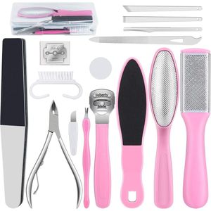 Professionele Pedicureset - Roze - Compleet Gereedschap voor Thuis Pedicure