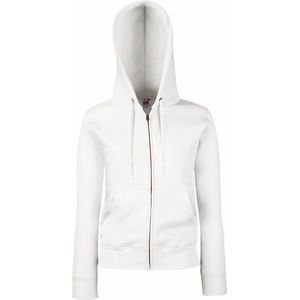 Fruit Of The Loom Vrouwen Dames-Fit sweatshirt met capuchon (Wit)