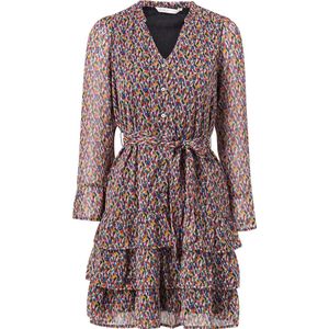 ONLY ONLMILA LUREX 7/8 RUFFLE DRESS CS PTM Dames Jurk  - Maat M