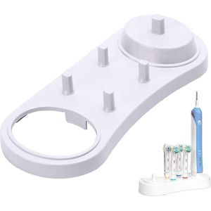 Elektrische Tandenborstelhouder - Wit - Geschikt Voor Oral B Tandenborstel - Inclusief Opbergunit Voor 4 Opzetborstels