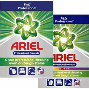 Ariel waspoeder Regular 110 wasbeurten + Colour 110 wasbeurten