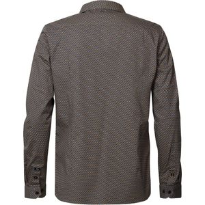 Petrol Industries - Heren Miniprint Overhemd - Geel - Maat M