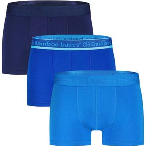 Bamboo Basics Heren Bamboe Trunk Boxershorts Liam (3-pack) - Lichtblauw, blauw, donkerblauw - Ondergoed Heren - Boxershort Heren Korte pijp - Maat S
