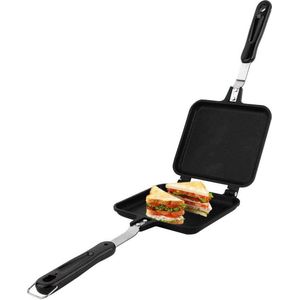Non stick Dubbelzijdig Wafelijzer Panini Presser - Ontbijt Sandwich Maker Koekenpan voor Cake Toast