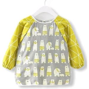 Kinderschort Bear met Lange Mouwen - Knutsel Slabbetje - Knutselen - Kliederschort - 3 tot 5 Jaar - Children’s Apron With Long Sleeves
