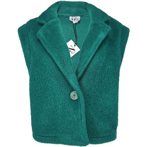 Zoen Woman - Elvie Fluffy Gilet - Fur Gilet - Waistcoat - Groen Green