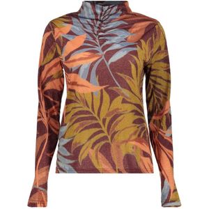 Geisha - Top Print Lurex - Bordeaux Rood - Dames
