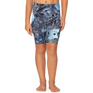 Merry Style Meisjes Leggings - Sport - Vrijetijdsbroek - Korte - Katoen - Marineblauw/Bloemen - 122 - MS-MS10-406-LE