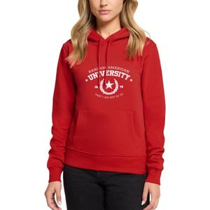 Random American University | Grappig Varsity Premium Hoodie Dames