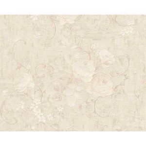 KLASSIEK BLOEMEN BEHANG | Klassiek - creme taupe zilver - A.S. Création Romantico