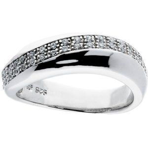 Classics&More - Zilveren ring met steen gerodineerd