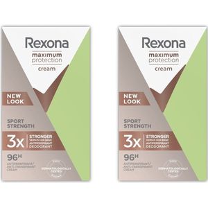 Rexona Deo Creme - Maximum Protection Sport Strength - 2 x 45 ml