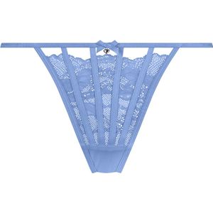 Hunkemöller Dames Lingerie String Maxime - Blauw - maat XL