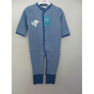 Feetje babypak vosje blauw streep maat 68