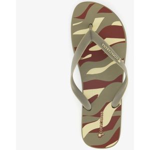 Copacabana heren teenslippers met camouflage groen - Maat 43