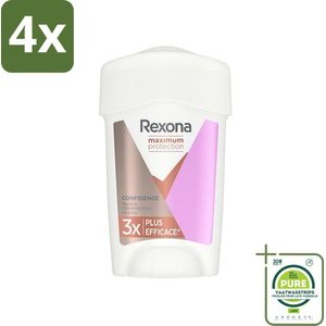 Rexona Women - Deodorant Stick - Maximum Protection Confidence - Anti-transpirant - 45 ml - Voordeelverpakking - 4 stuks - Anti-transpirant - Vrouwen