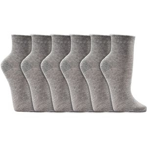 Antimicrobiële sokken | Remt bacteriën en schimmels | Kleur: Grijs | Maat: 35-38 / 39-42 / 43-46 | 6 paar