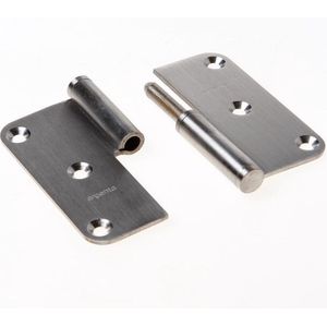 Argenta paumelle | roestvaststaal 89 x 89 mm | 2,5 mm dik | Rechts scharnierend