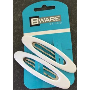 Bware! Haarclips Ovaal Wit - Set van 2