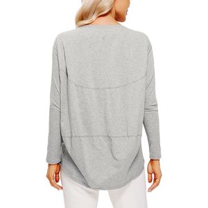 Dames Sportshirt Met Lange Mouwen – Lichtgewicht Katoenen Top Voor Fitness, Yoga En Vrije Tijd – Comfortabele Longsleeve Voor Sport En Casual
