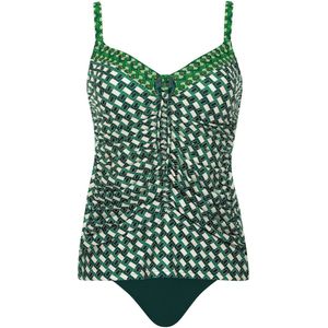 Sunflair - Tankini - Groen - 40 D - Softcups - Verstelbare Schouderbandjes
