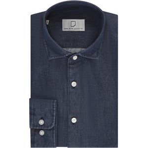 Overhemd Born with Appetite donkerblauw spijker