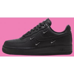 Nike - Air Force 1 Low Metal Mini Swoosh - Sneakers - Zwart - Dames