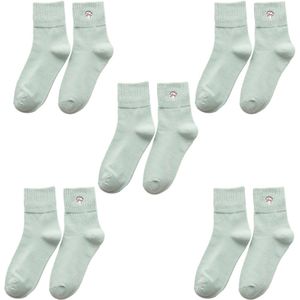 Bedsokken Dames - Kerstcadeaus - Warm en Comfortabel - 5 Paar - Voor Thuis en Buiten Grijs