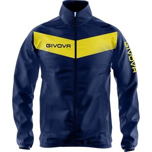 Sports jacket givova rain blue-giallo, 3xl