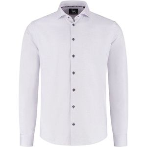 GENTS - Overhemden Dobby strijkvrij - Katoen - Paars - Maat L/L