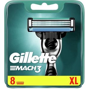 Gillette Mach3 - Scheermesjes/Navulmesjes - 8 Stuks - Voordeelverpakking 12 stuks
