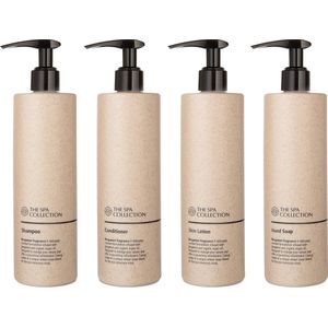 The Spa Collection - Bergamot - Shampoo + Conditioner + Handzeep + Body Lotion - 400 ml - Pompfles - Set van 4 stuks